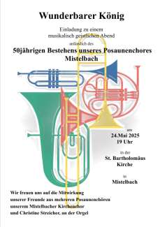 Flyer 50 Jahre Posaunenchor Mistelbach